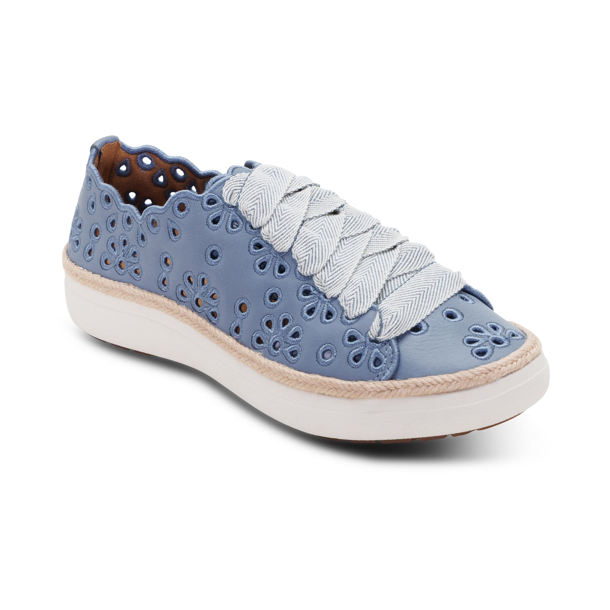 Charlotte Lace-Up Sneaker - Hazy Blue – aetrex