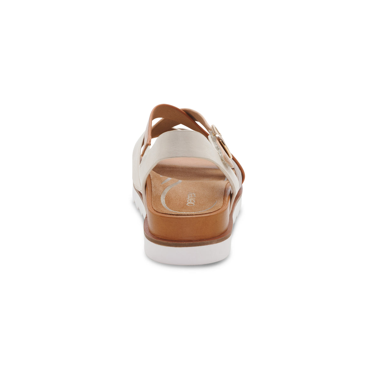 Carmen Cross Band Adjustable Sandal Rear Angle #color_champagne multi