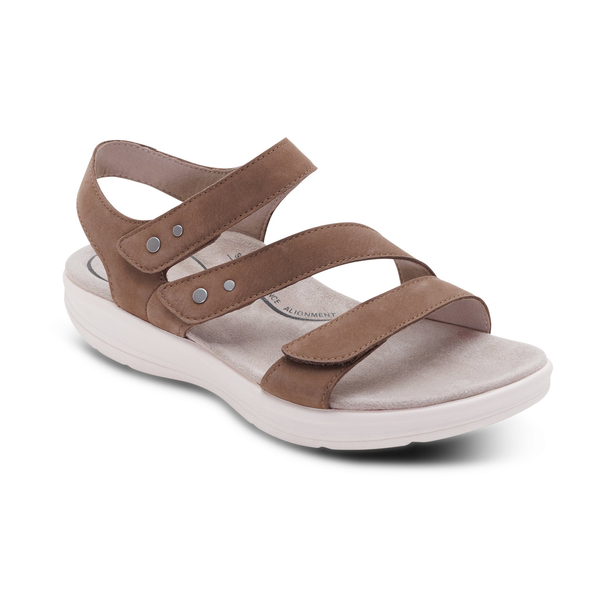 Savannah Adjustable Quarter Strap Sandal - Taupe – aetrex