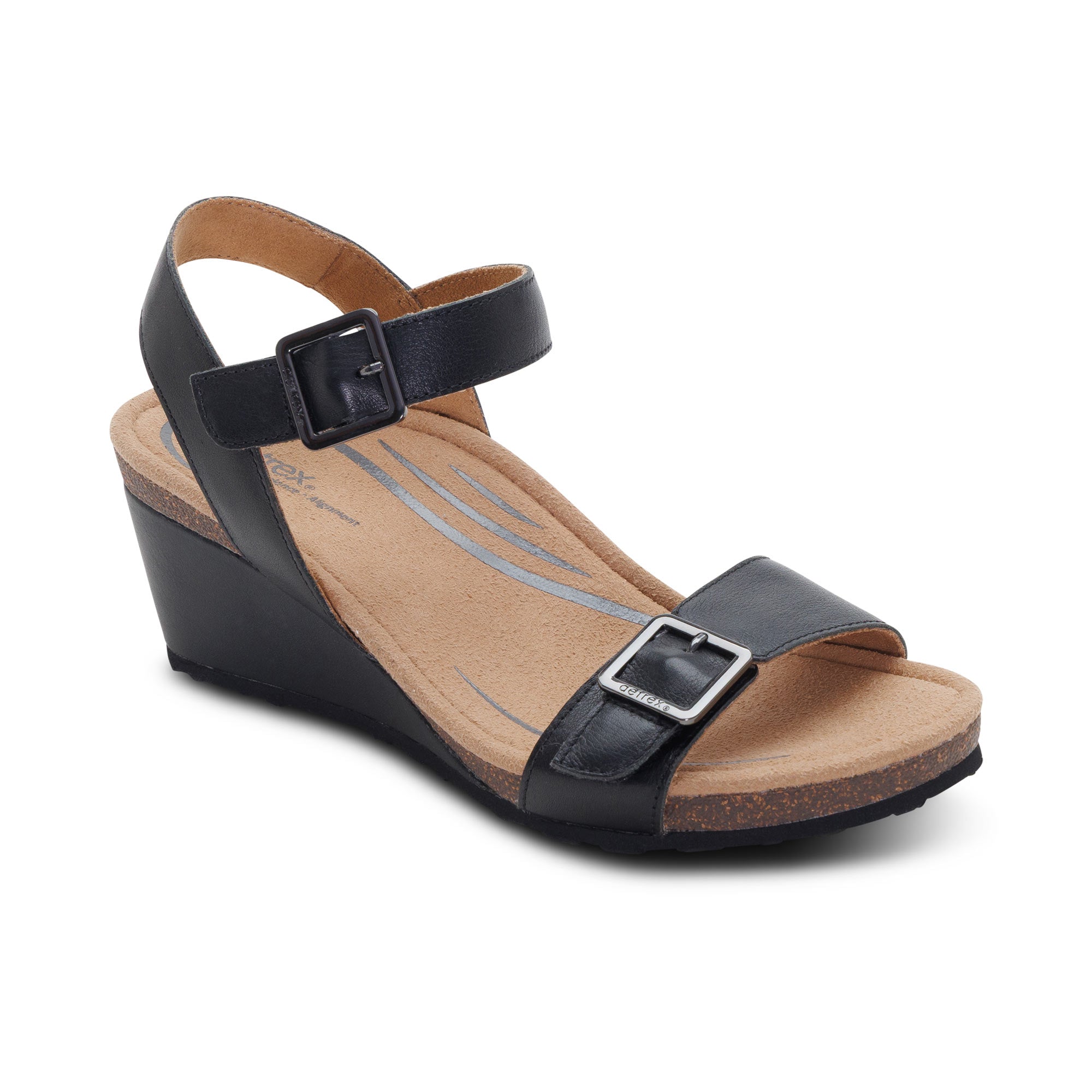 Naomi Platform Wedge - Black – aetrex