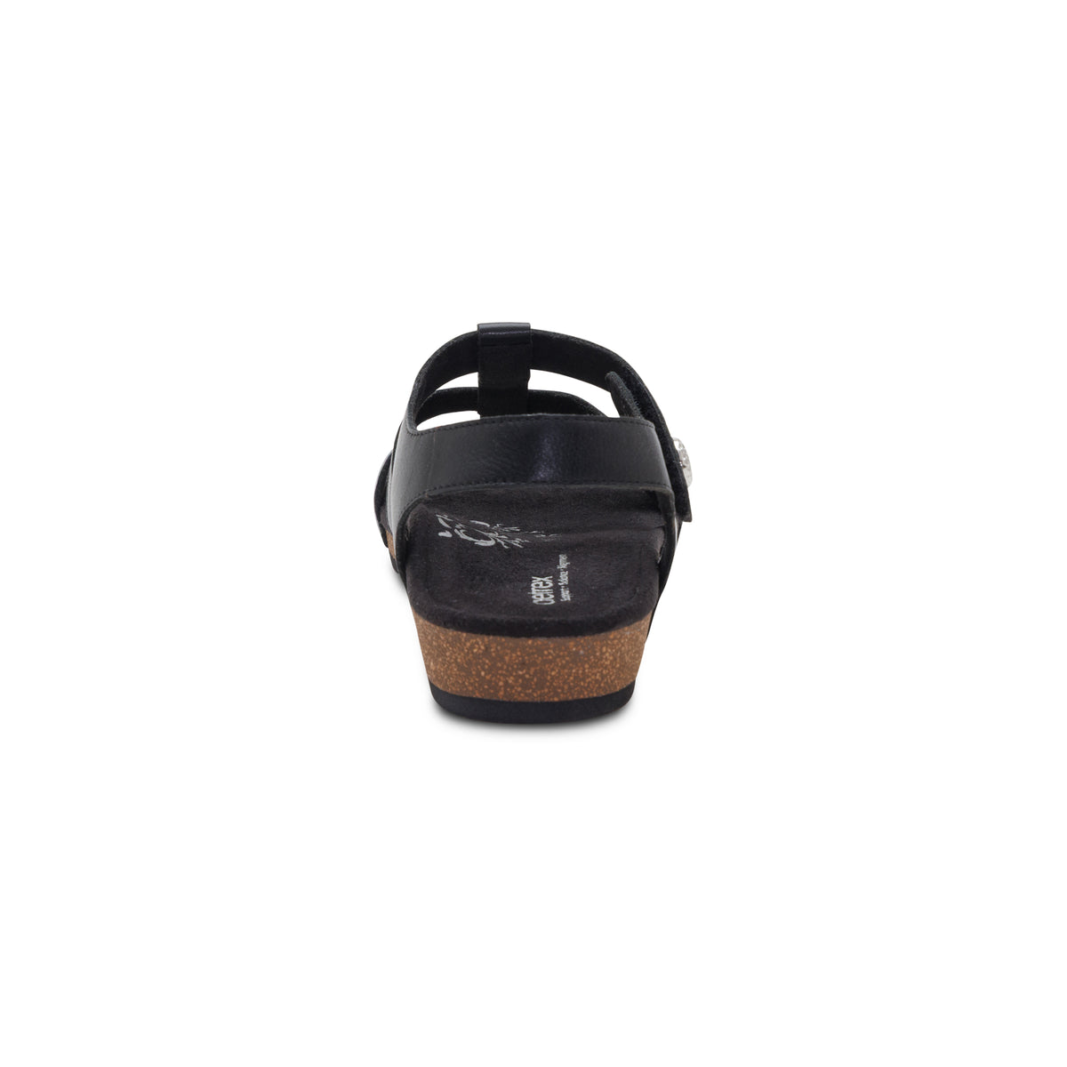 Veronica Arch Support Sandal Rear Angle #color_black