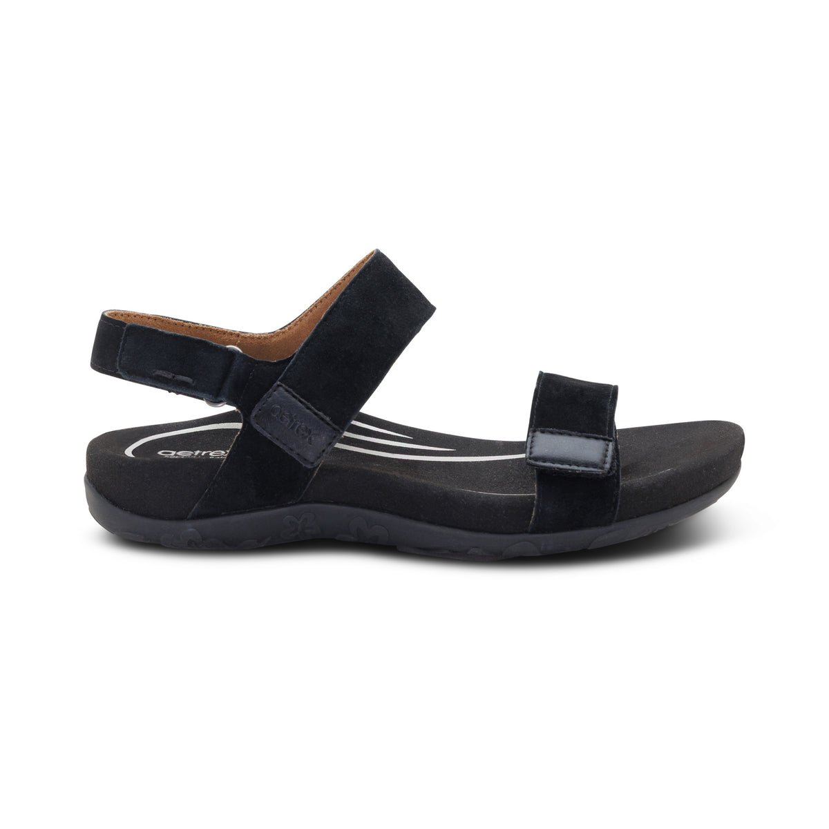 Leslie Arch Support Sandal Right Angle #color_black