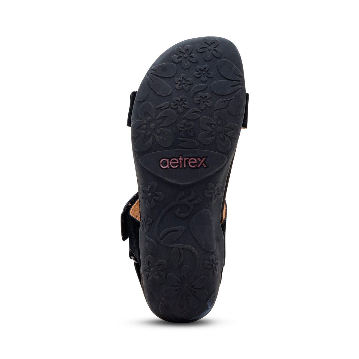 Leslie Arch Support Sandal Bottom Angle #color_black