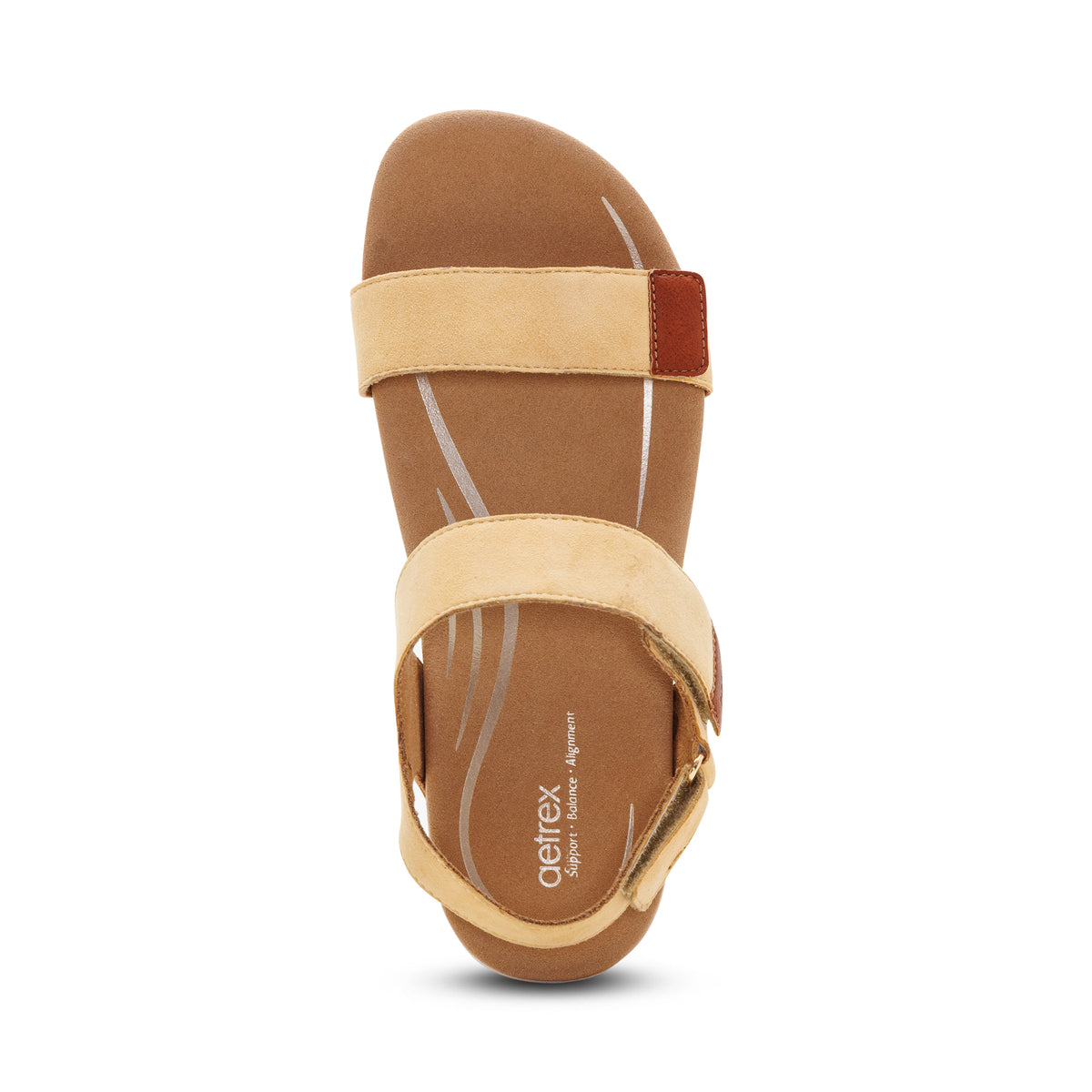 Leslie Arch Support Sandal Top Angle #color_butter