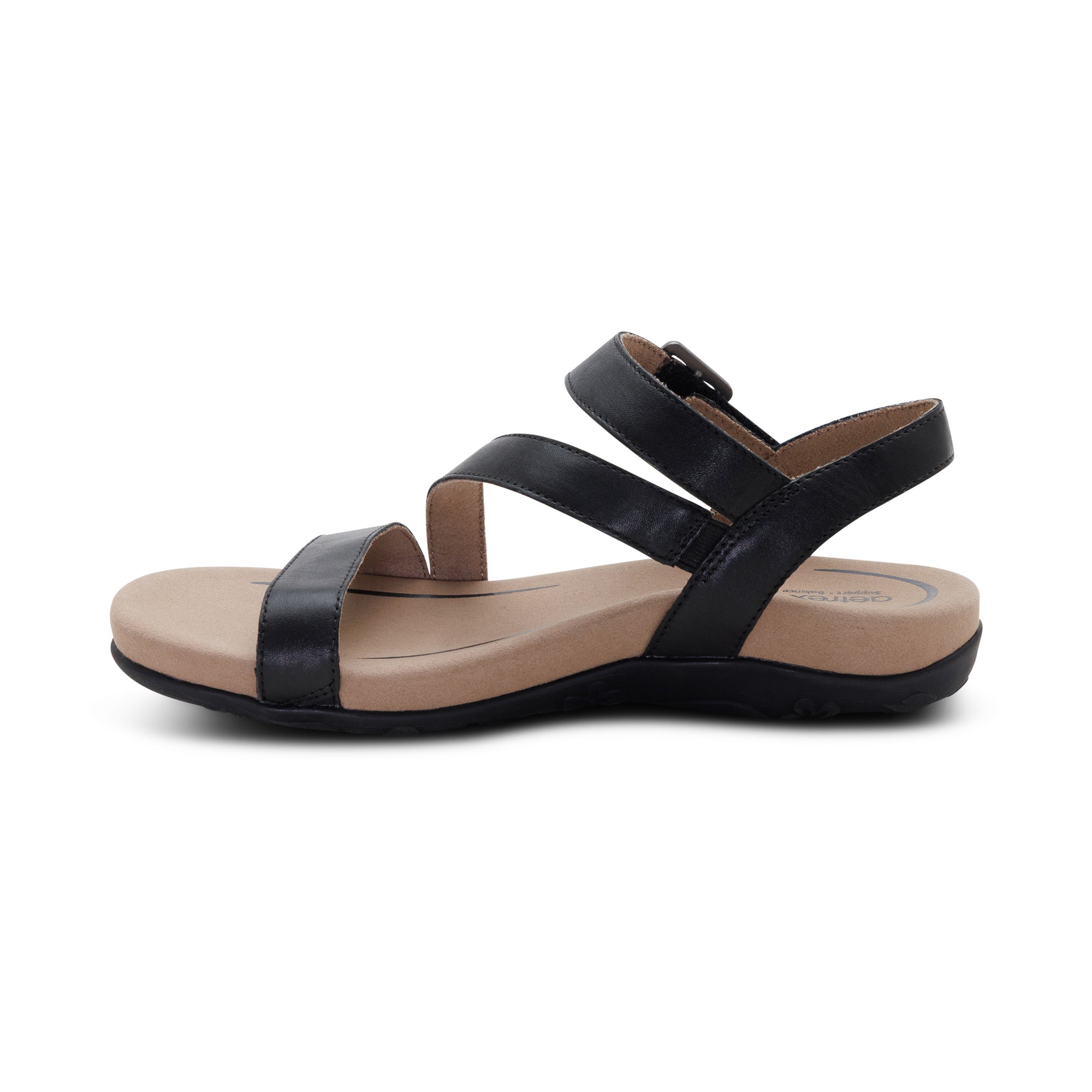Susie Arch Support Sandal Left Angle #color_black