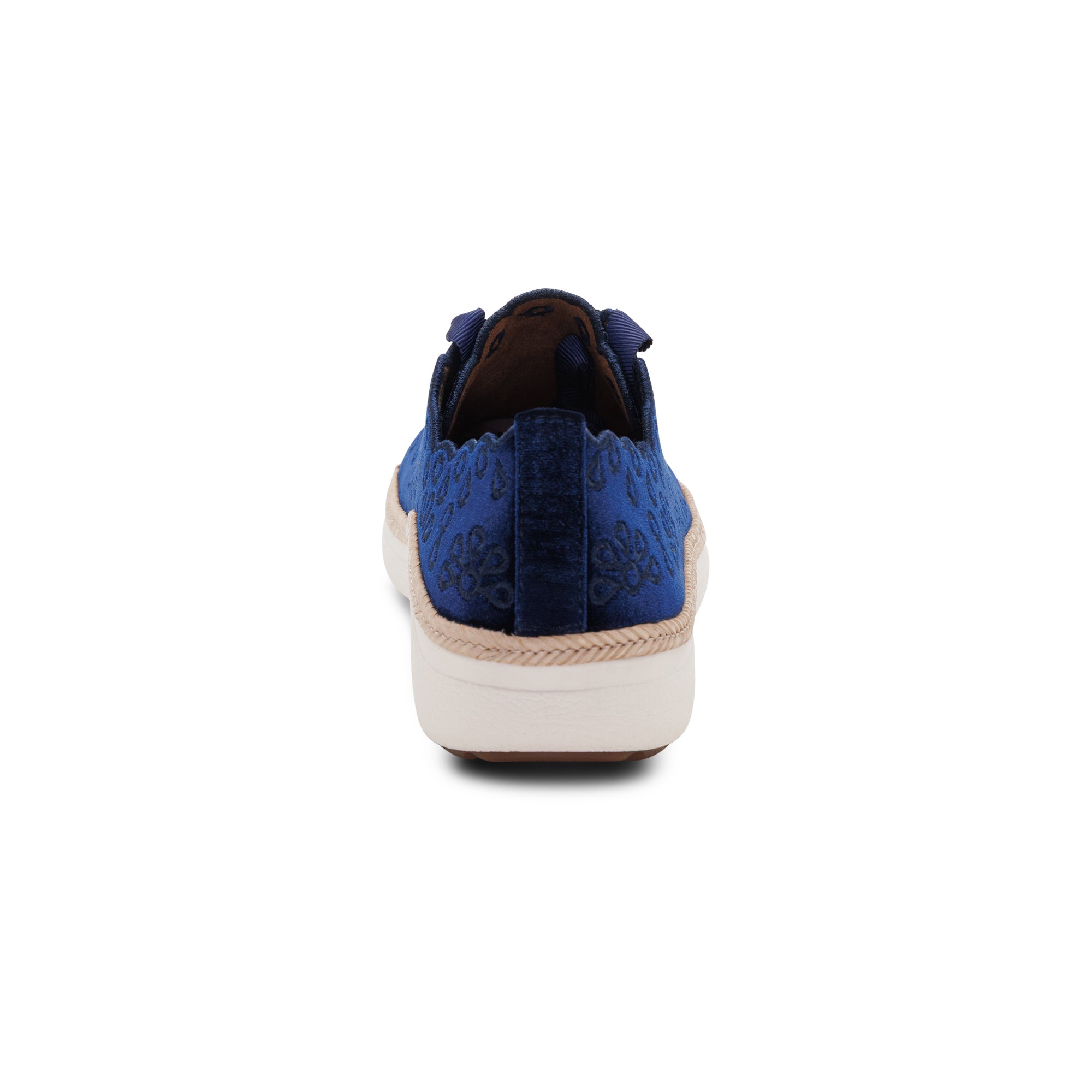 Charlotte Lace-Up Sneaker rear Angle #color_navy velvet