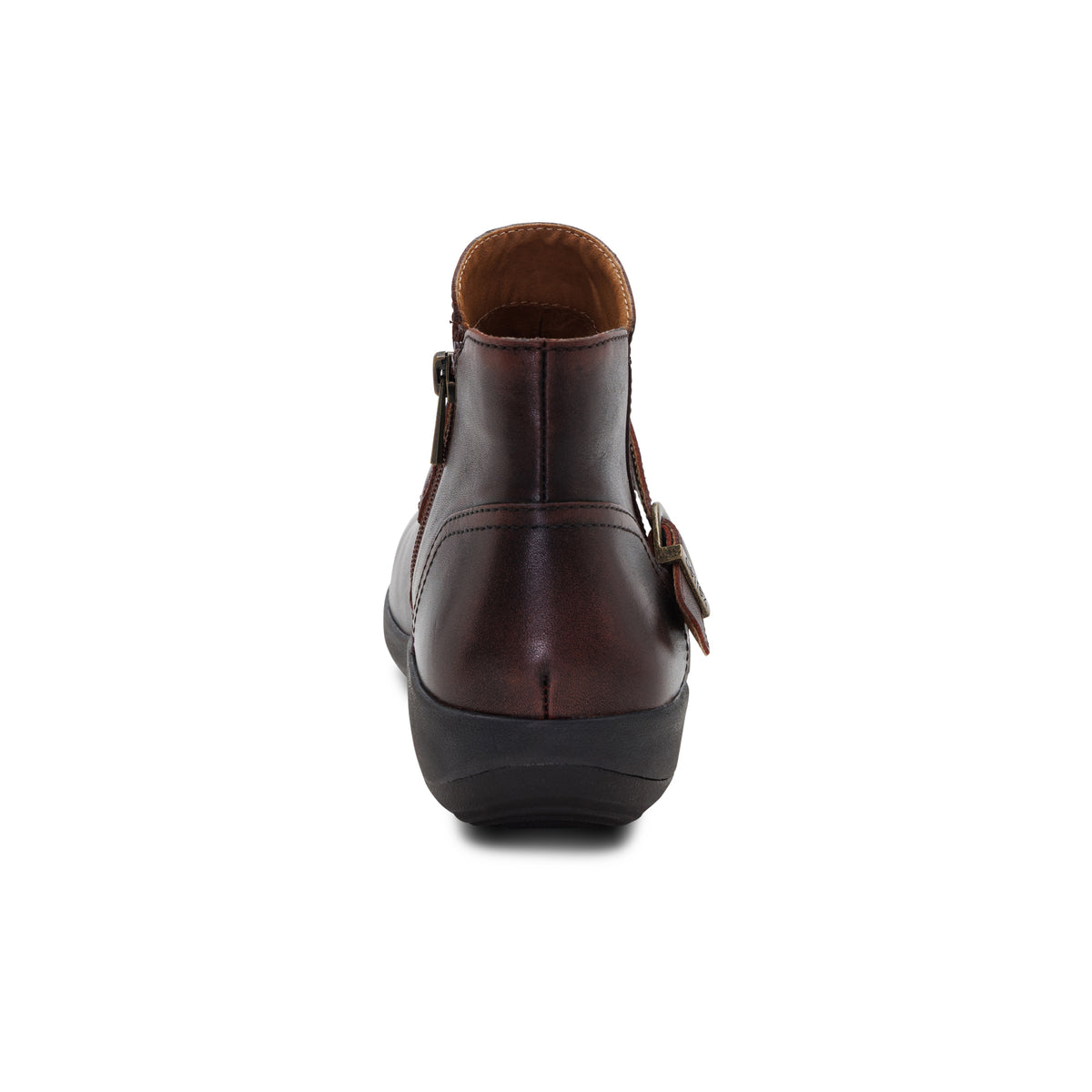 Leah Buckle Bootie rear Angle #color_cordovan