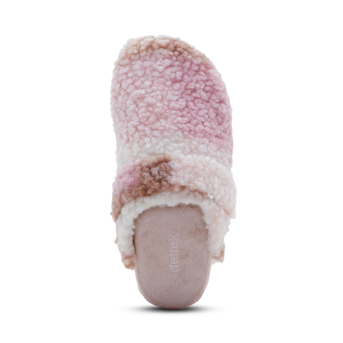 Mia Arch Support Slipper top Angle #color_pink plaid