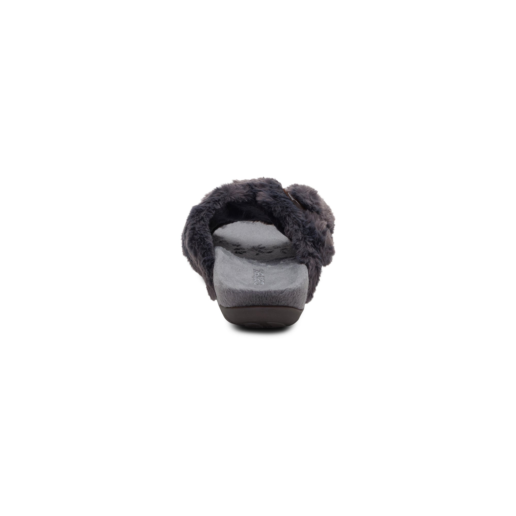 Macy Open-Toe Slipper rear Angle #color_charcoal