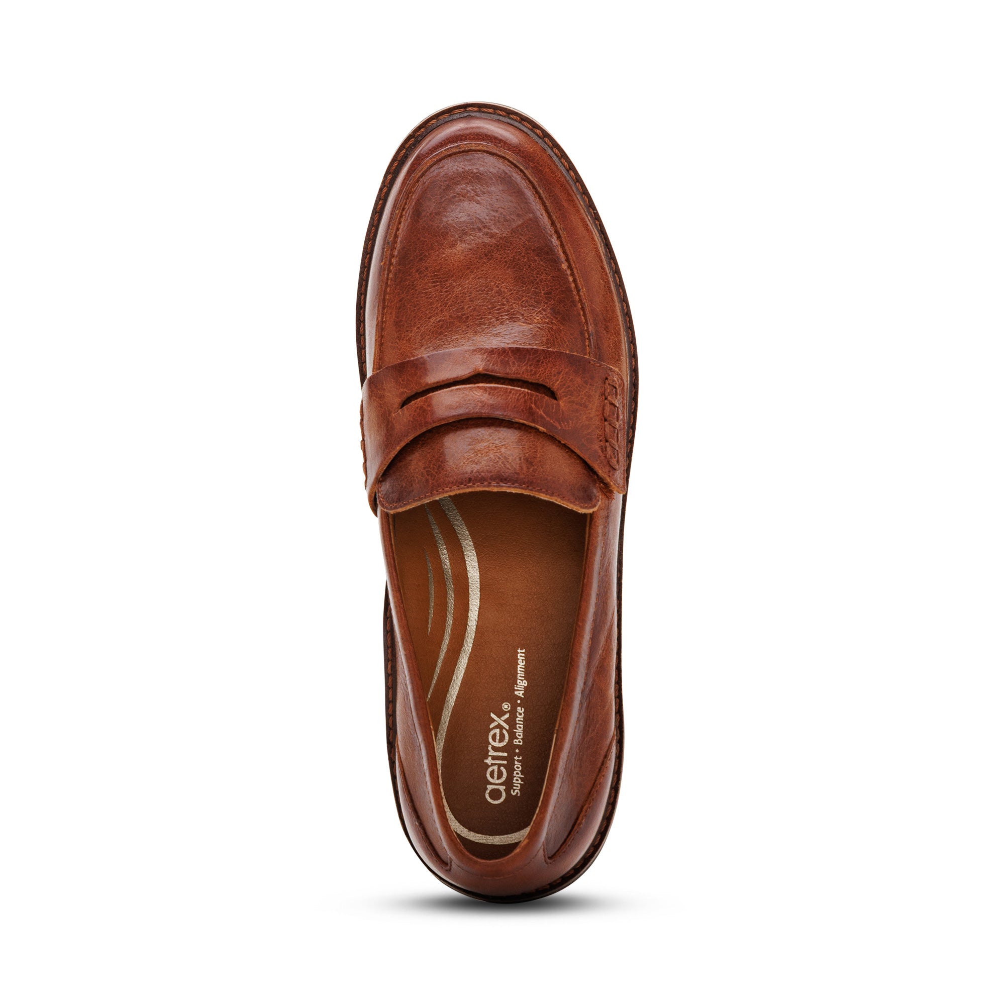 Collette Loafer top Angle #color_cognac