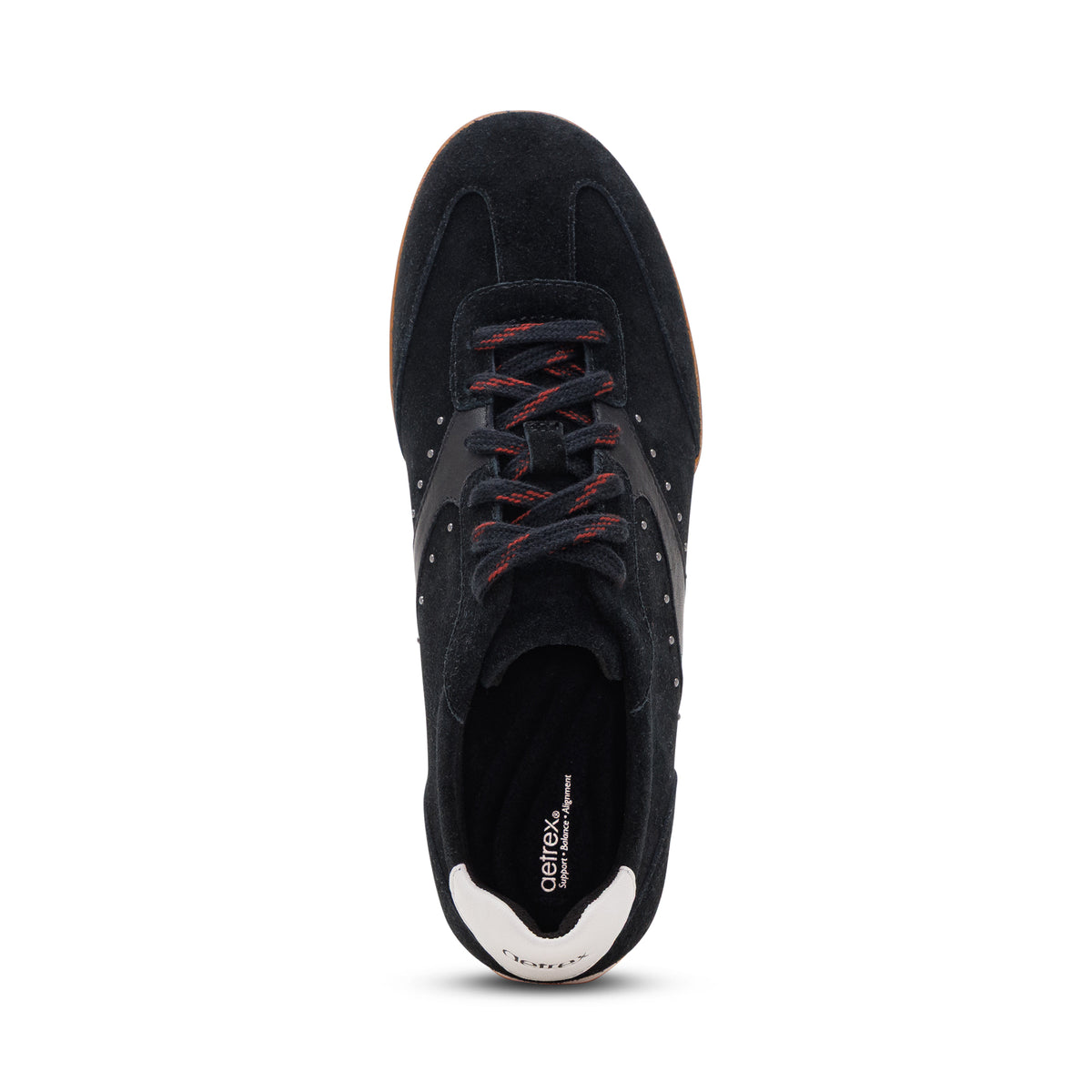 Sloane Arch Support Sneaker top Angle #color_black