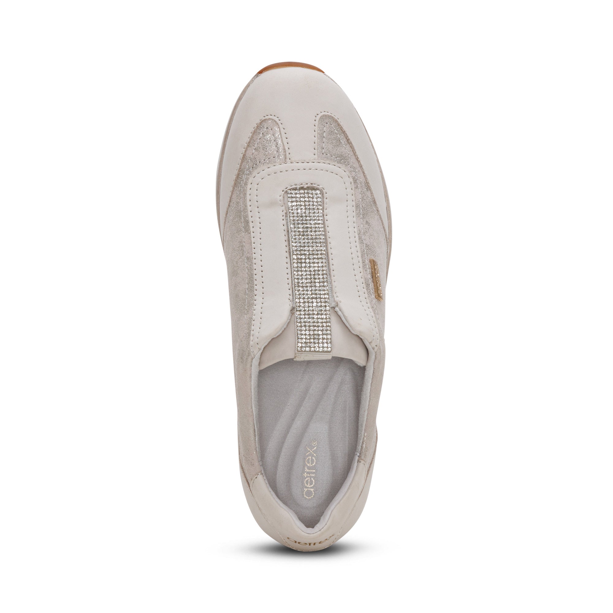 Megan Arch Support Sneaker top Angle #color_champagne