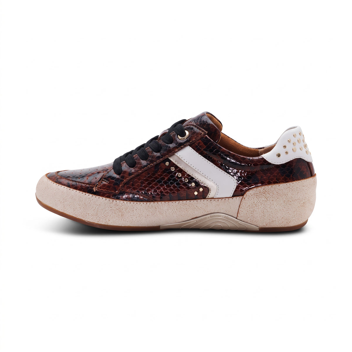 Tess Arch Support Sneaker left Angle #color_brown snake