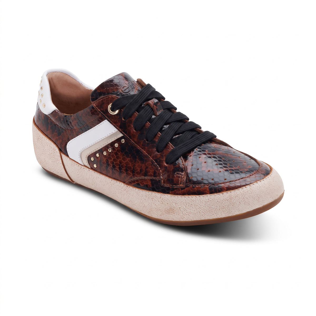 Tess Arch Support Sneaker catalog Angle #color_brown snake
