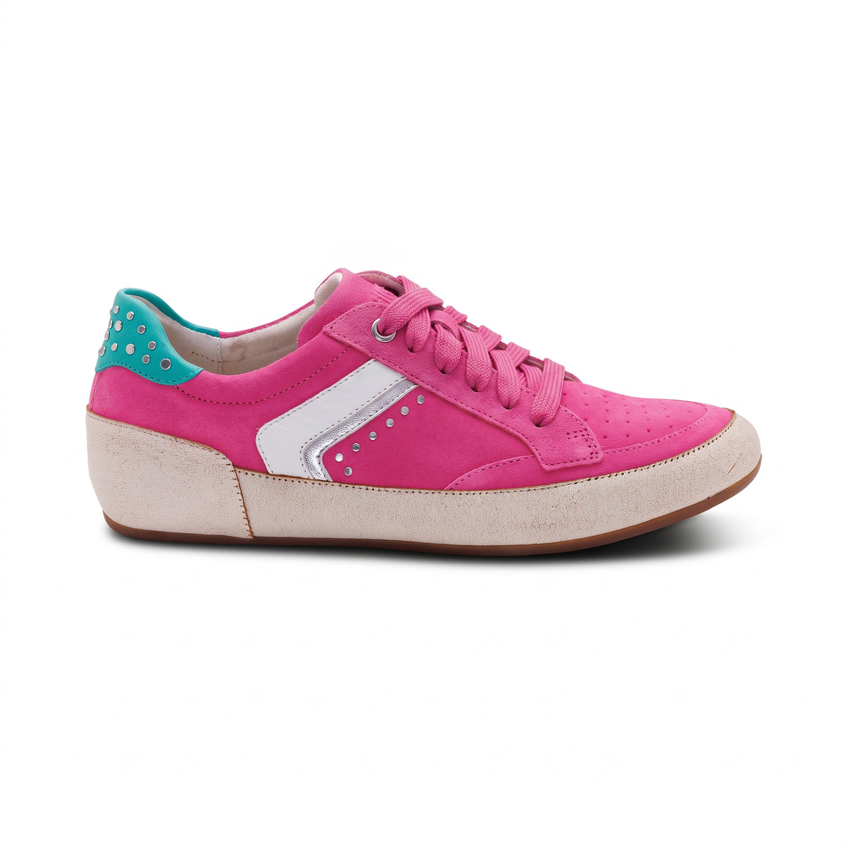 Tess Arch Support Sneaker right Angle #color_hot pink