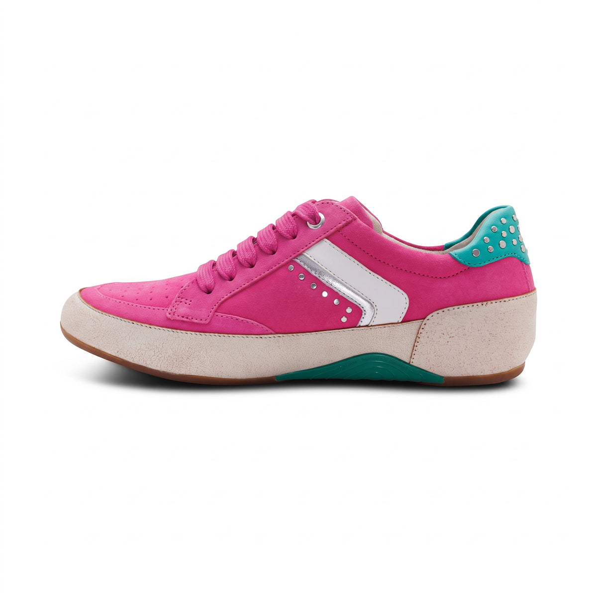 Tess Arch Support Sneaker left Angle #color_hot pink