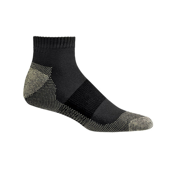 Copper-Sole-Athletic-Ankle-Socks---Unisex #color_black