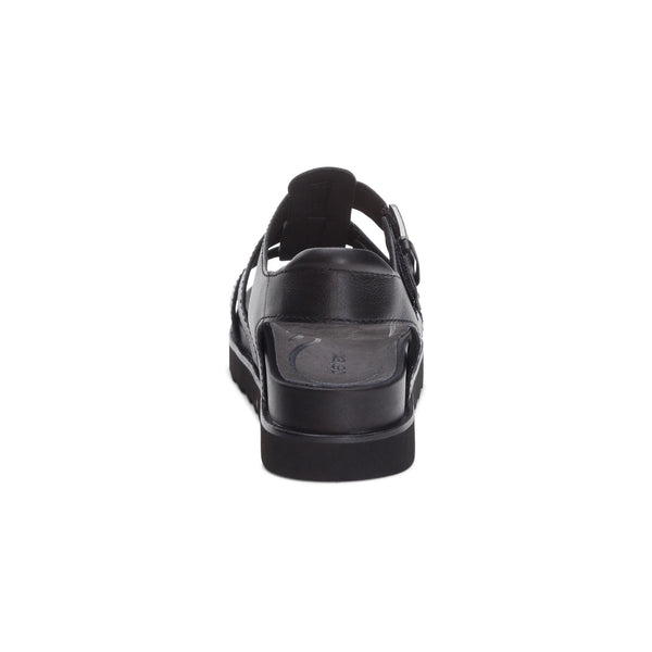 Romy-Quarter-Strap-Cork-Flat-Sandal #color_black