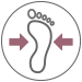 narrow feet icon