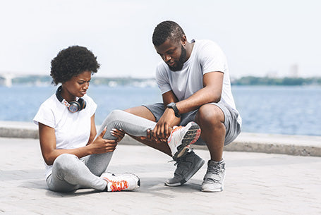 Person helping other person in pain