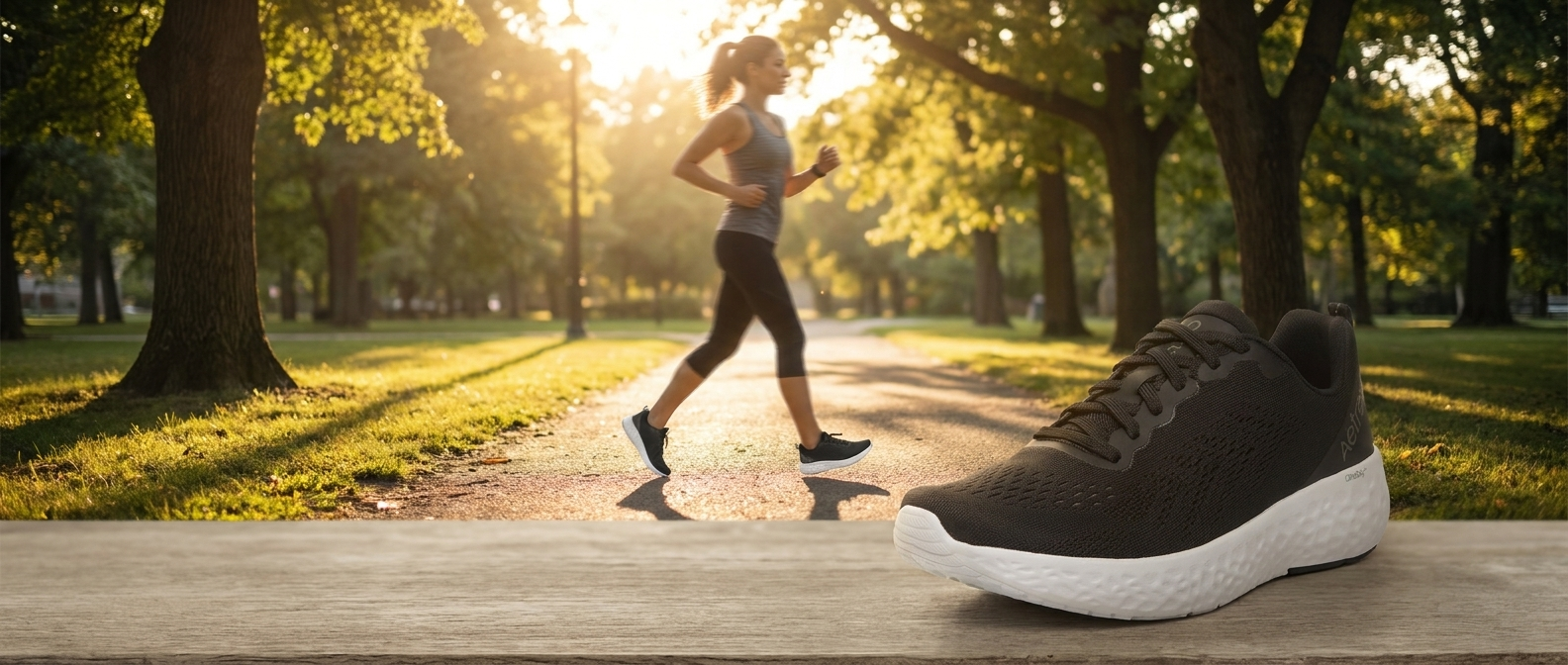Aetrex Danika arch-support sneaker for walking and flat feet