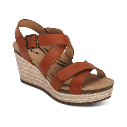 Anna Arch Support Wedge #color_cognac