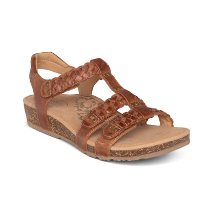 Reese Adjustable Gladiator Sandal #color_cognac-brown