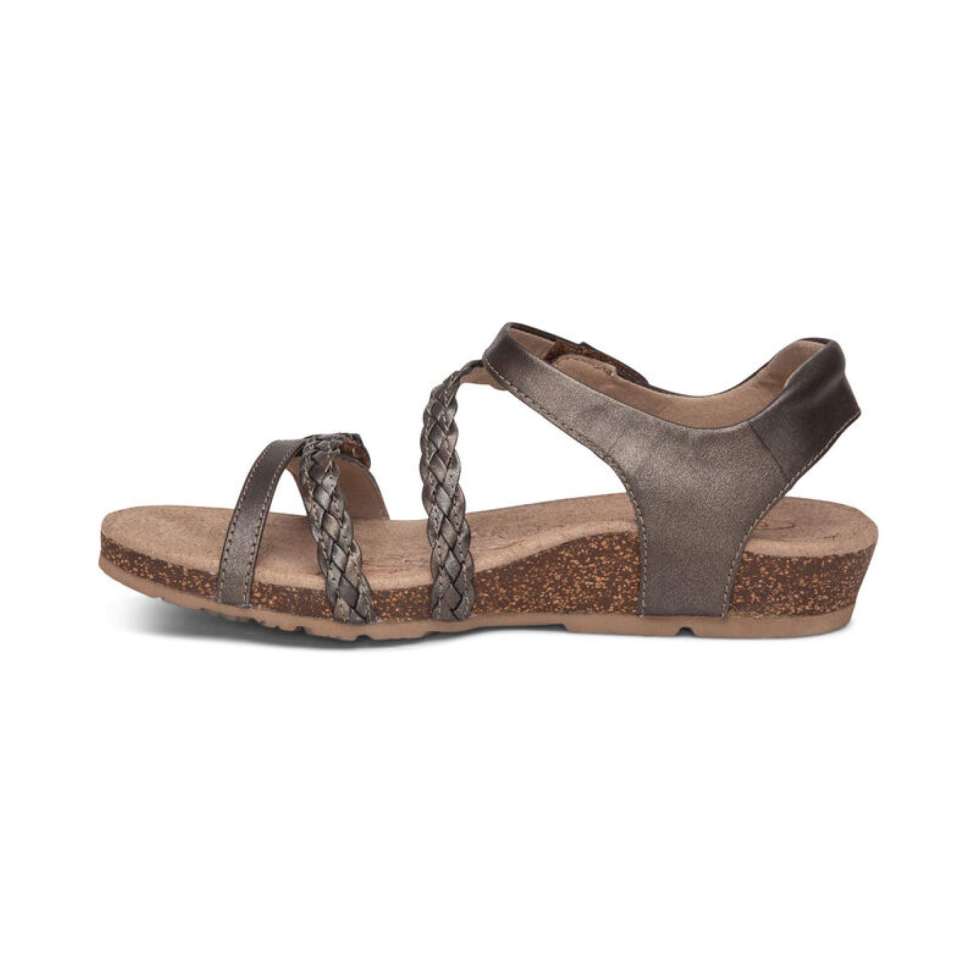 Jillian Braided Quarter Strap Sandal Left Angle #color_bronze