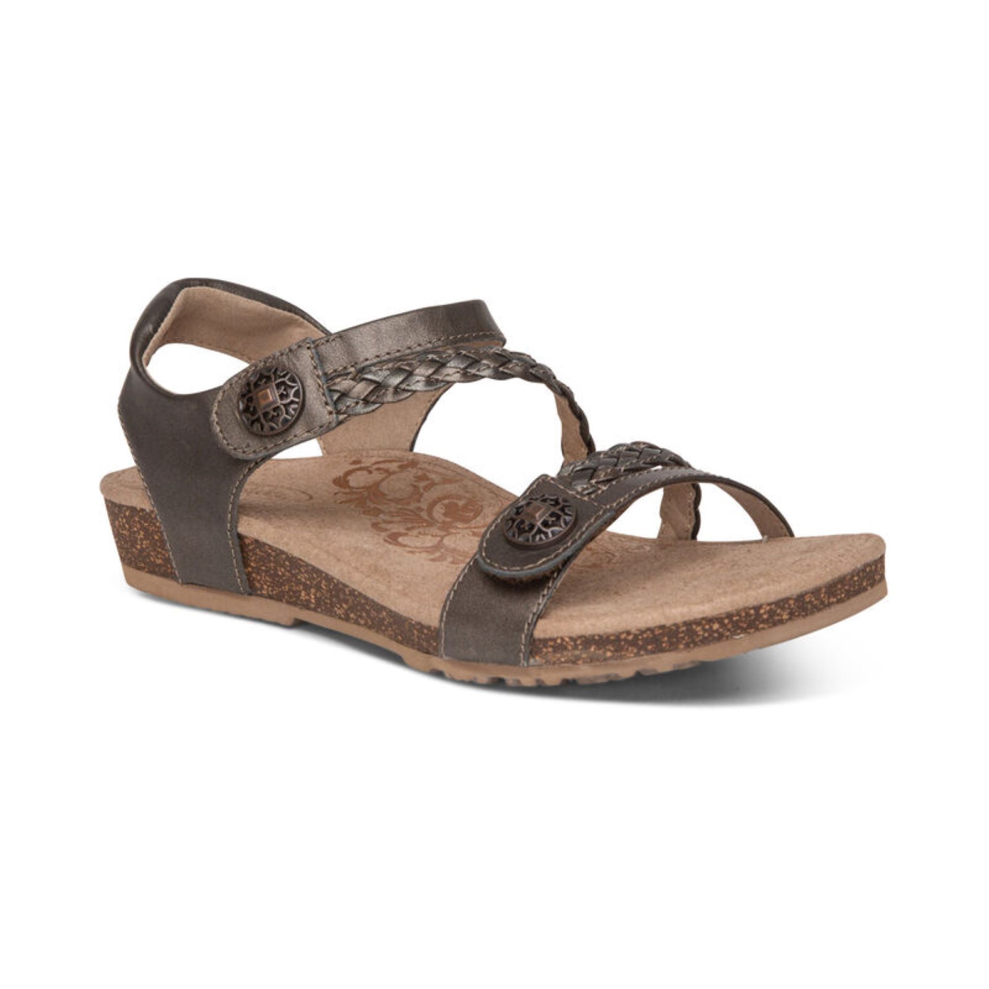 Jillian Braided Quarter Strap Sandal Catalog Angle #color_bronze