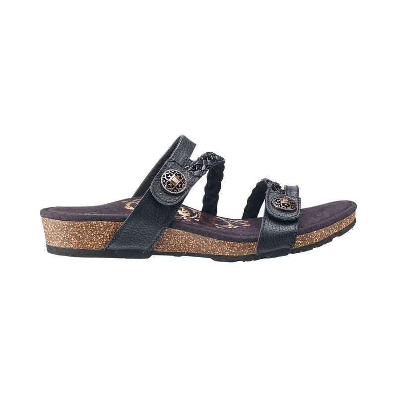 Janey Braided Slide #color_black