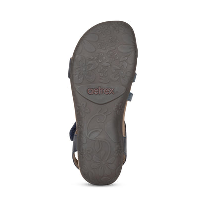 Jess Adjustable Quarter Strap Sandal #color_navy