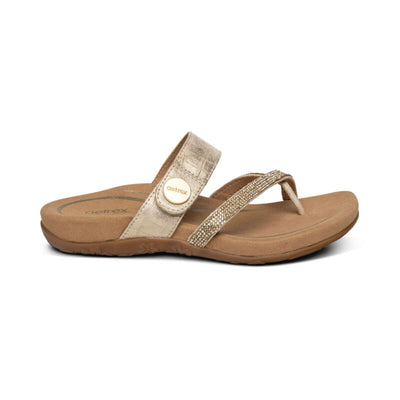 Izzy Adjustable Slide Sandal #color_gold