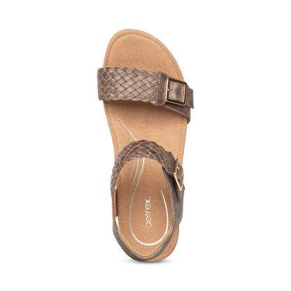 Grace Adjustable Woven Wedge #color_taupe