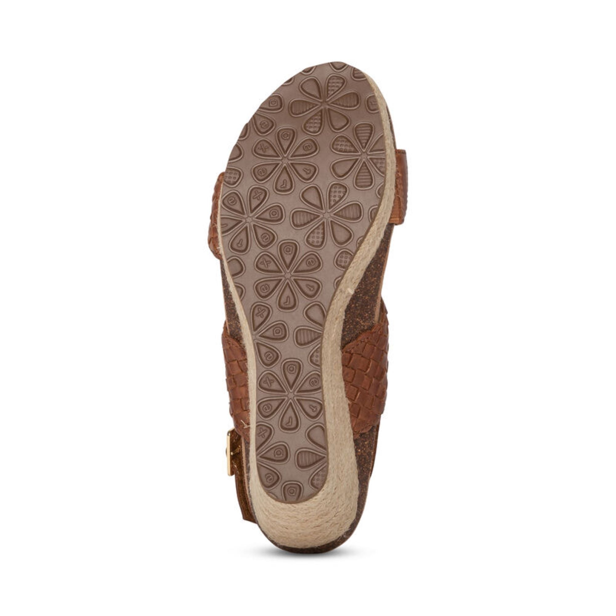 Summer Woven Quarter Strap Wedge #color_cognac