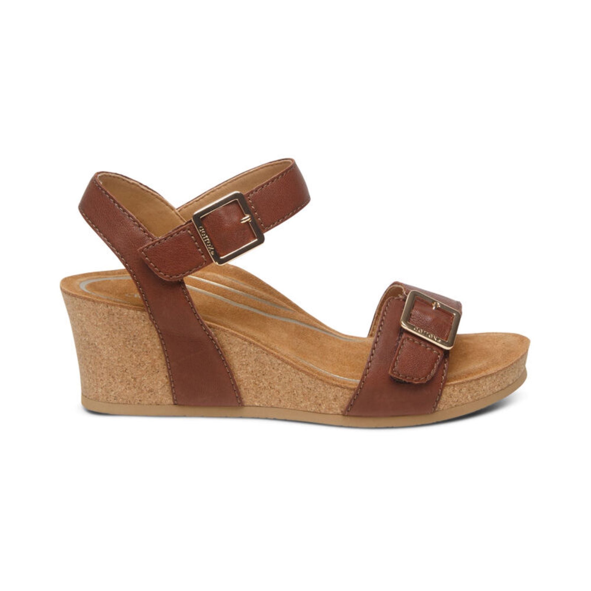 Lexa Quarter Strap Wedge #color_walnut