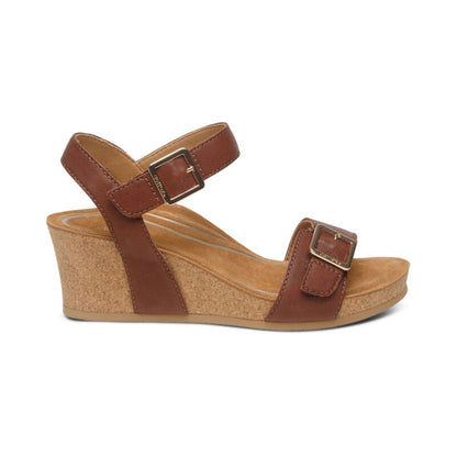 Lexa Quarter Strap Wedge #color_walnut
