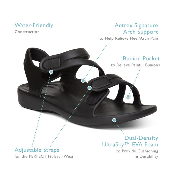 Jillian Sport Water Friendly Sandal #color_black