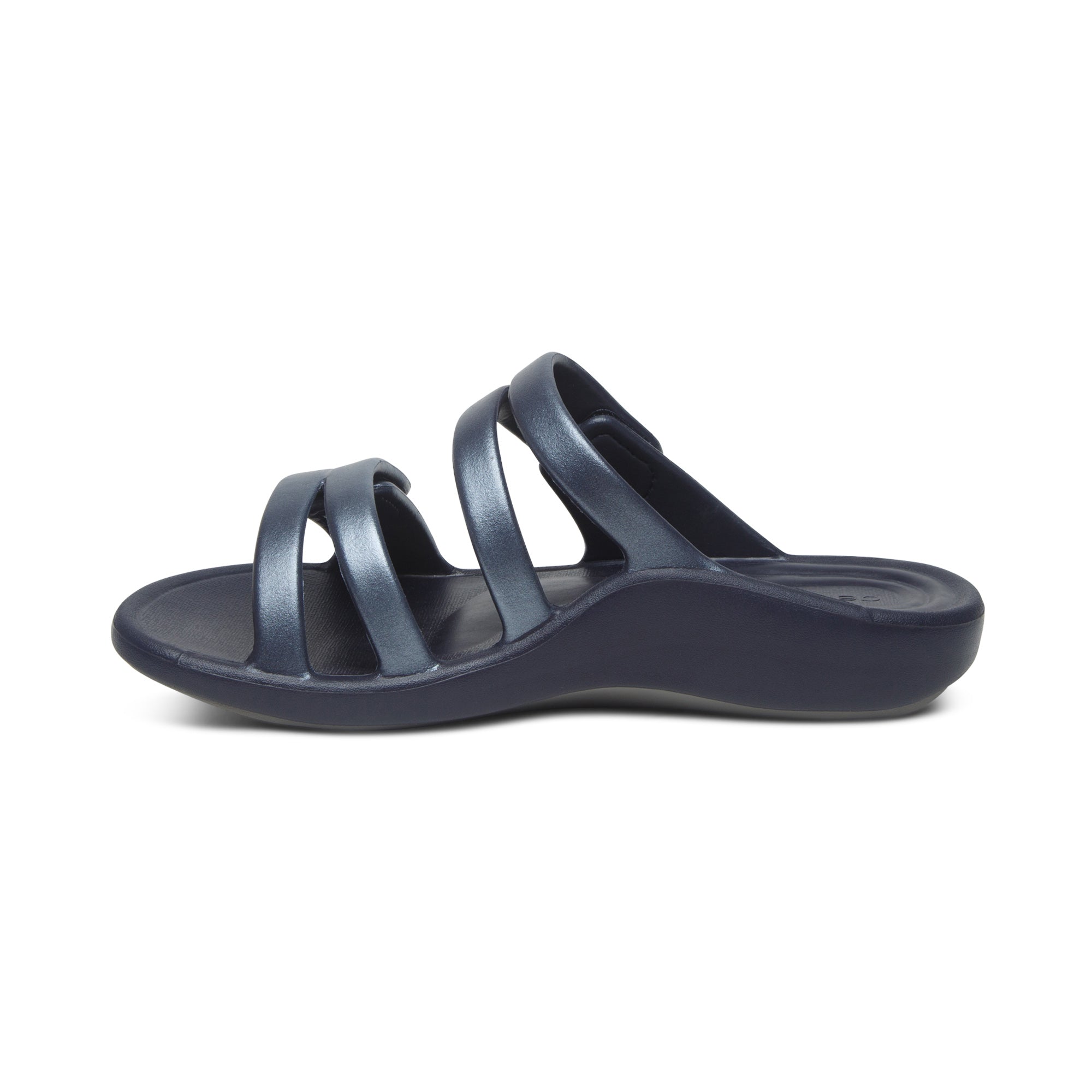 Janey Sport Water Friendly Slide Left Angle #color_navy