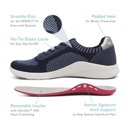 Teagan Arch Support Sneaker #color_navy