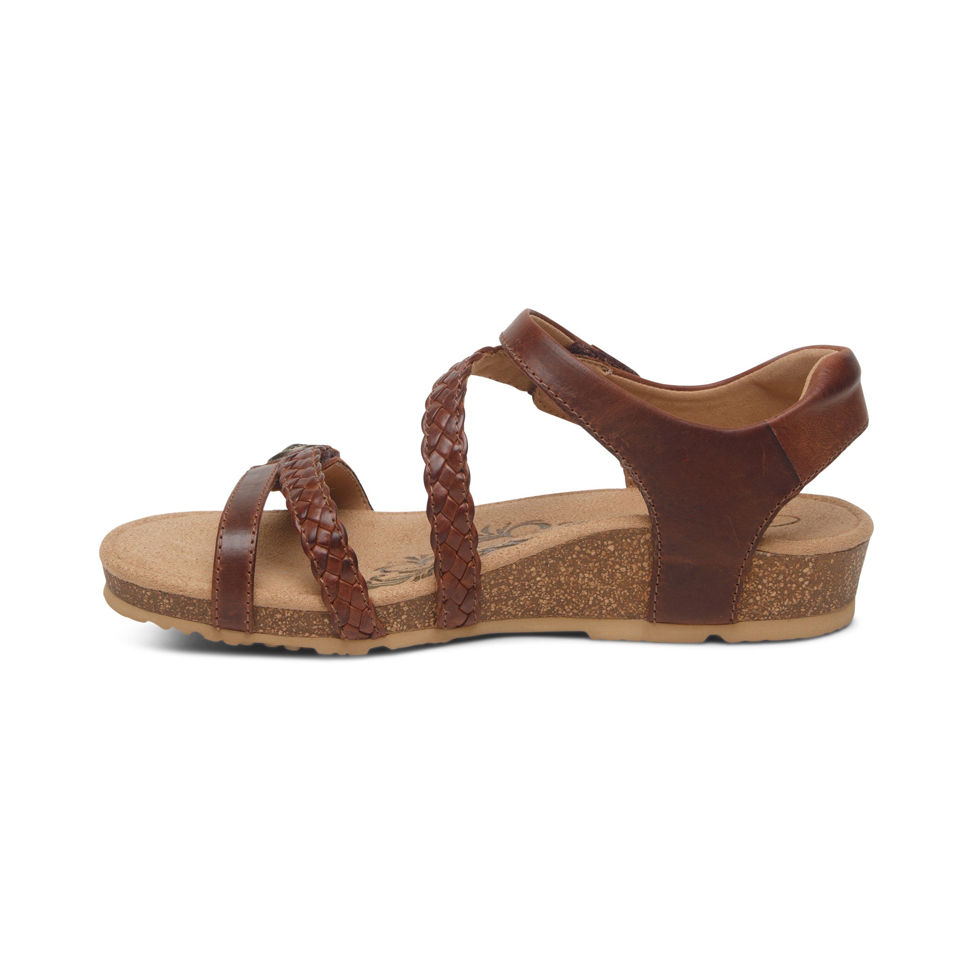 Jillian Braided Quarter Strap Sandal #color_walnut