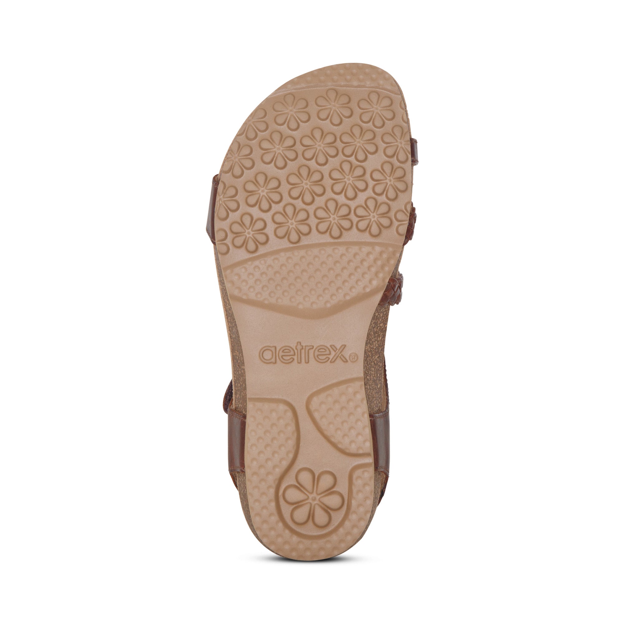 Jillian Braided Quarter Strap Sandal - Walnut – aetrex