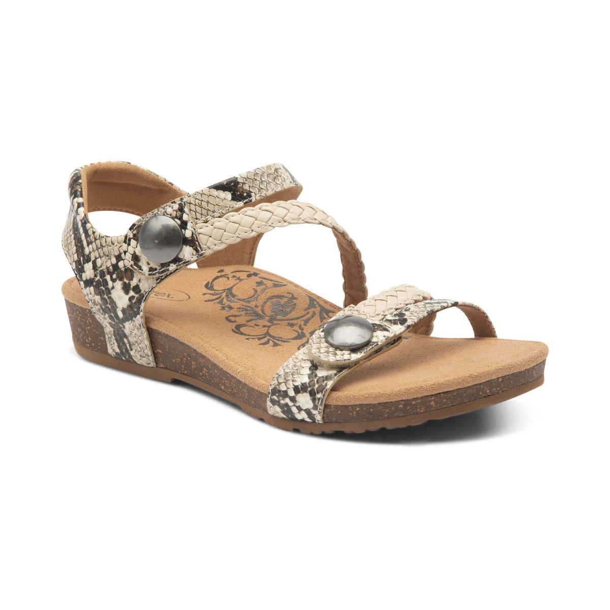 Jillian Braided Quarter Strap Sandal Snake