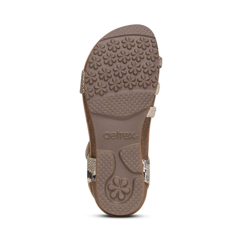 Jillian Braided Quarter Strap Sandal - Snake – aetrex