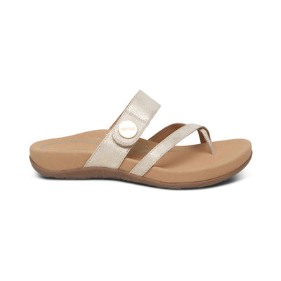 Izzy Adjustable Slide Sandal #color_light-gold