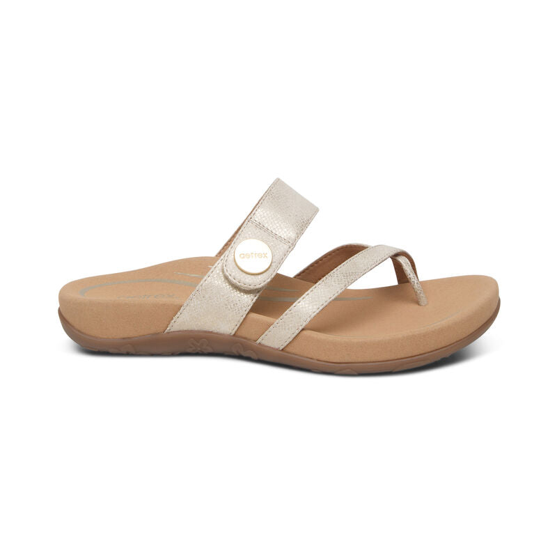 Izzy Adjustable Slide Sandal #color_light-gold