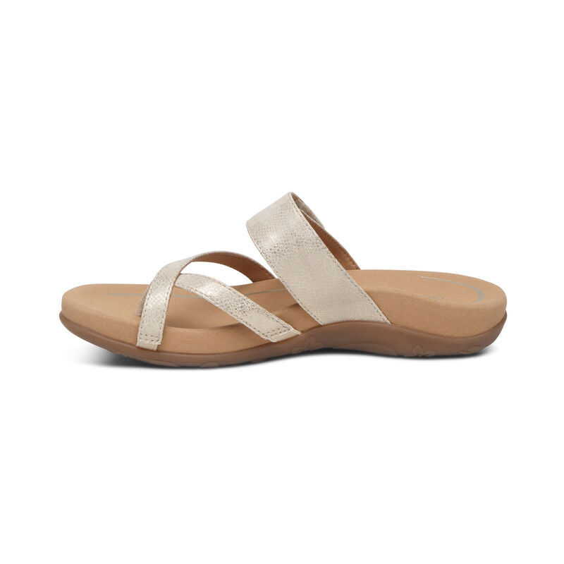 Izzy Adjustable Slide Sandal #color_light-gold