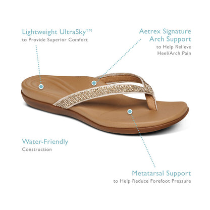 Eve Sparkly Thong Sandal #color_gold