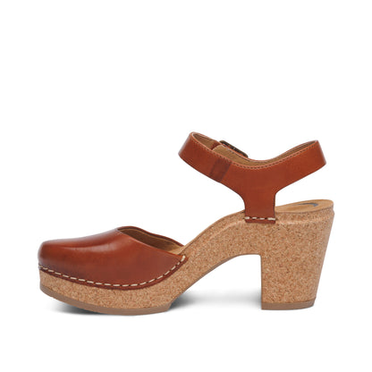 Finley Closed Toe Heel Left Angle #color_cognac