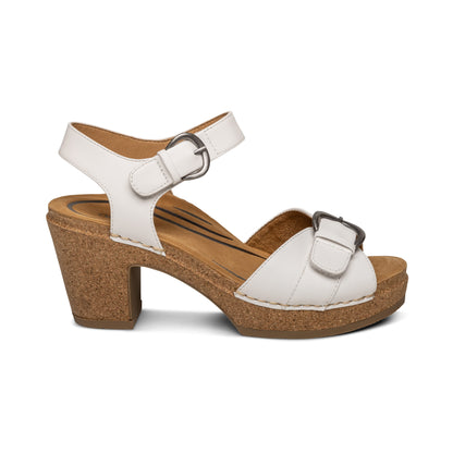 Tory Open Toe Heels Right Angle #color_white