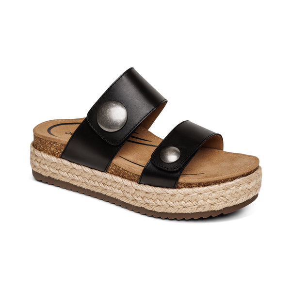 Sofie Platform Sandal - Black – aetrex